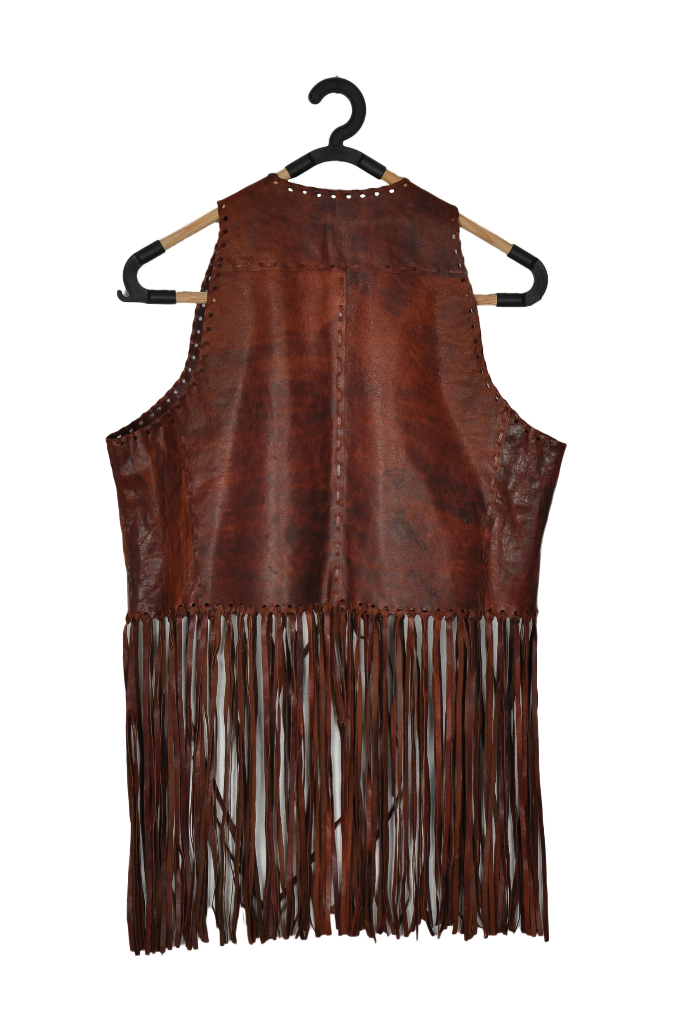 Vintage Hand-Painted 100% Genuine Leather Vest | Brown