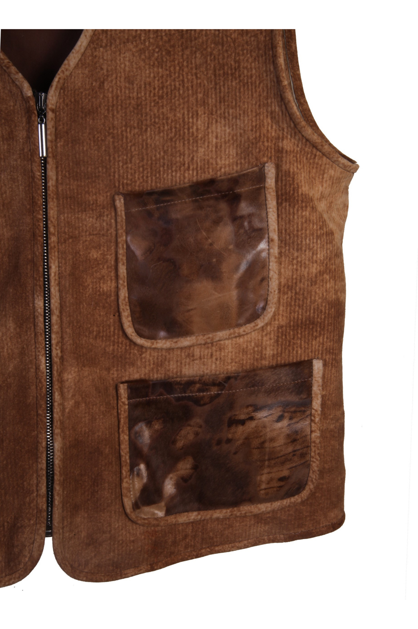 Vintage-Inspired Men's Vest | Brown with Pockets