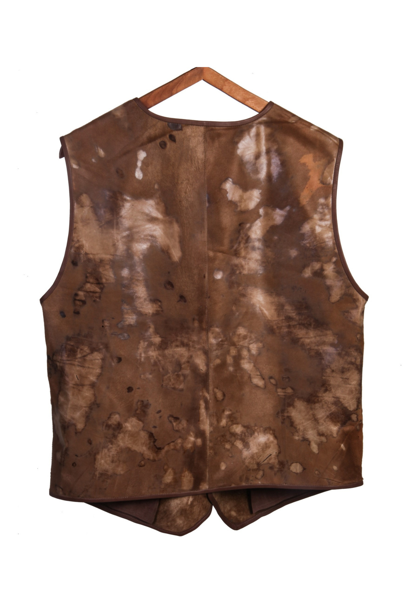 Vintage Inspired Handcrafted Retro Cow Hide Leather Vest | Brown