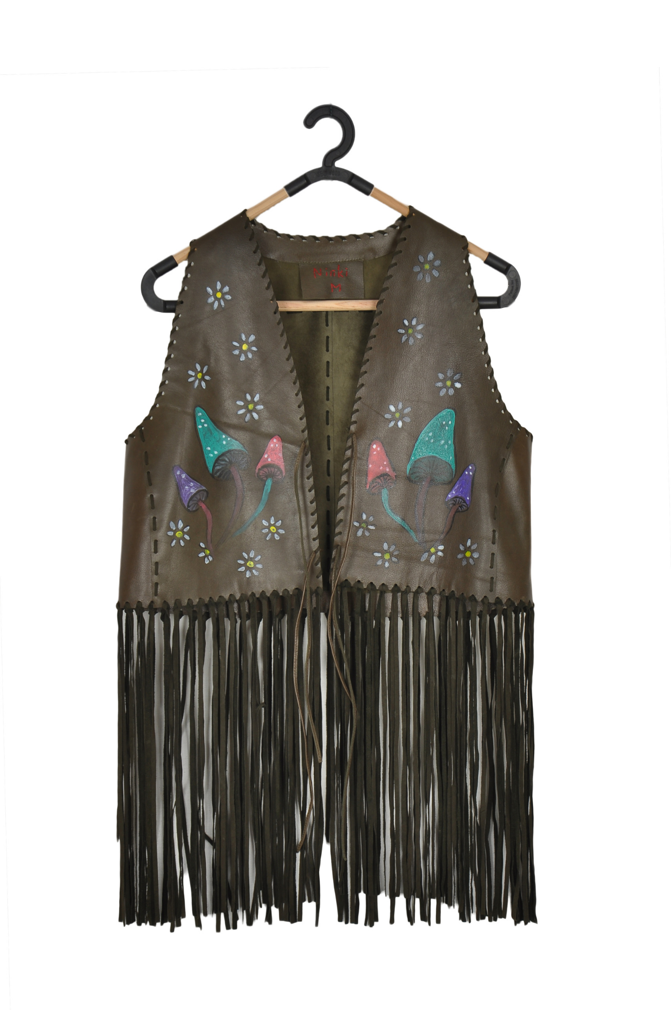 Vintage Hand-Painted 100% Genuine Leather Vest | Psy