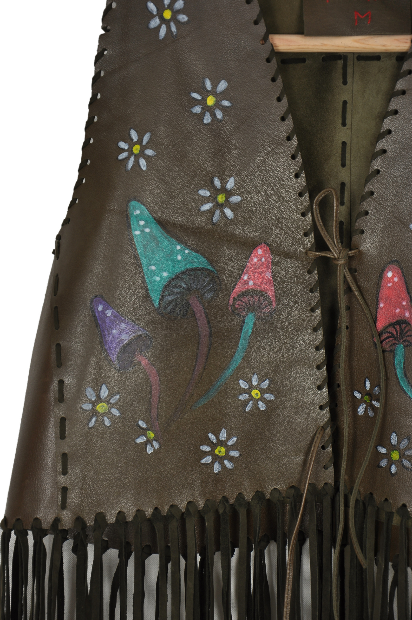 Vintage Hand-Painted 100% Genuine Leather Vest | Psy