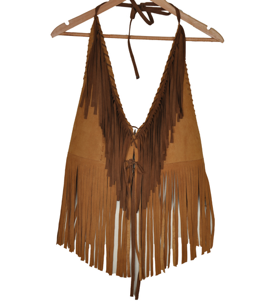 Artisanal Leather Bustier | Brown