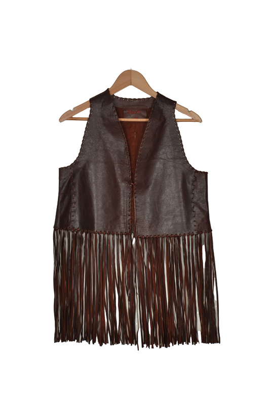 Vintage Inspired 100% Genuine Leather Vest | Brown