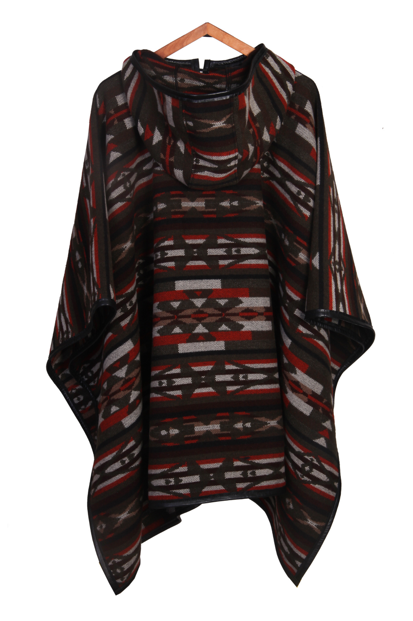 Wool Poncho | Hand-made | Brown One-Size-Fits-All